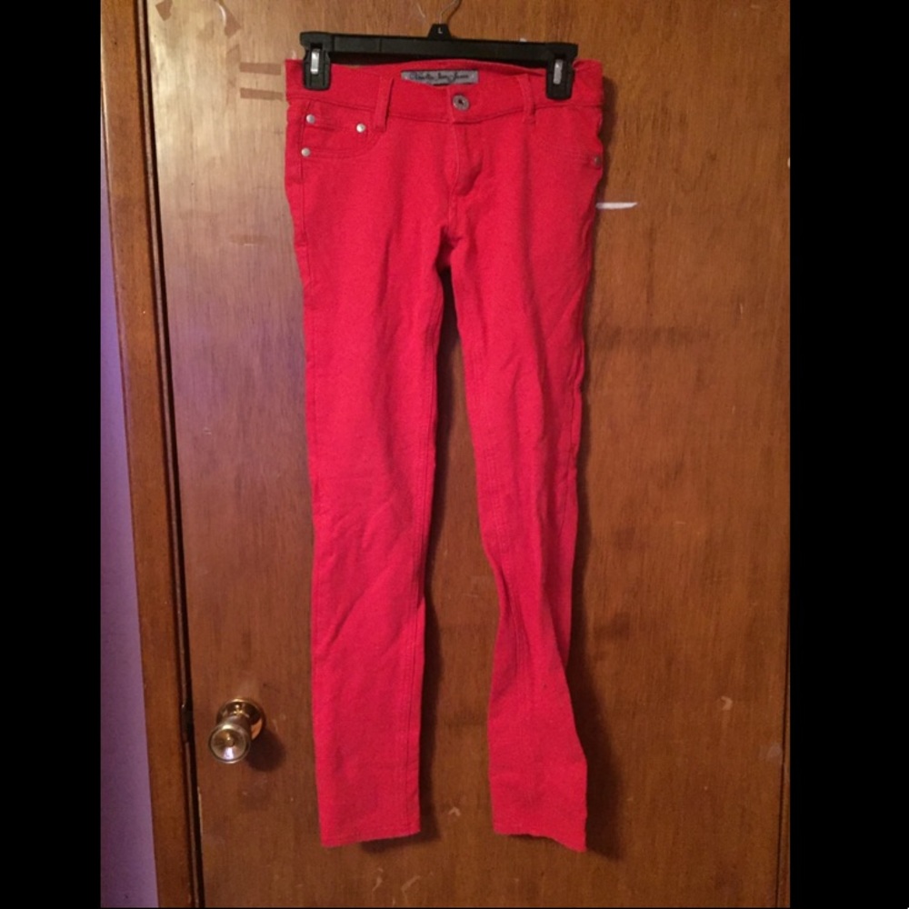 Red jeggings